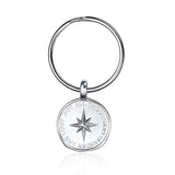 Sterling Silver "Not All Who Wander" Keyring