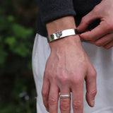 Men's Wide Sterling Silver Cuff No.7 - 13mm