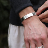 Men's Wide Sterling Silver Cuff No.7 - 13mm
