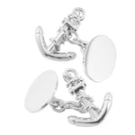 Sterling silver anchor cufflinks