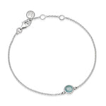 Sterling Silver Birthstone Chain Bracelet - hersey-and-son