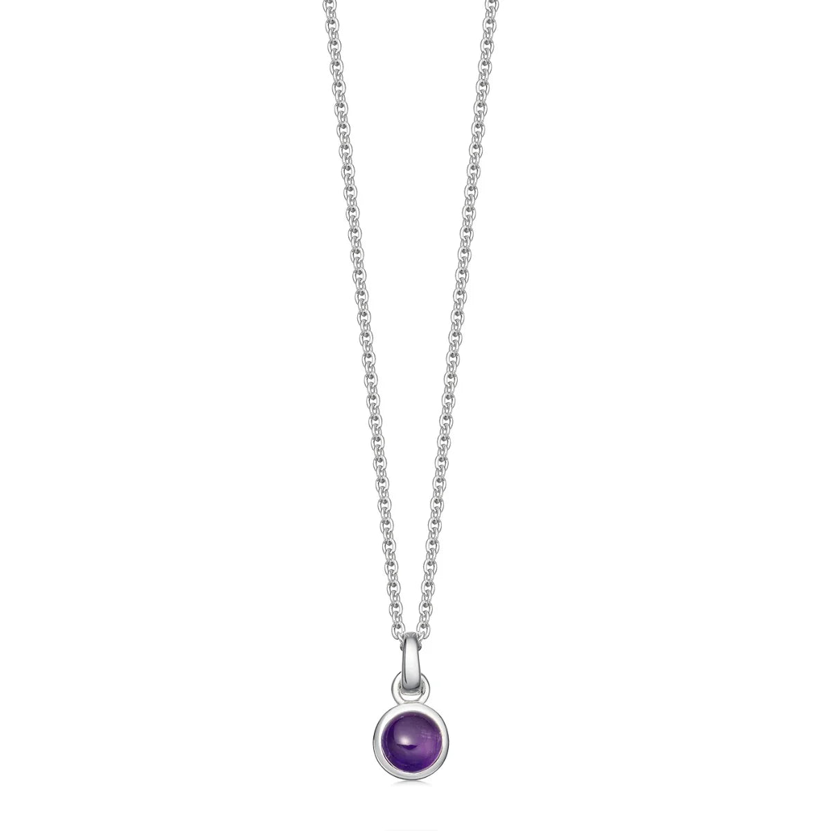 Sterling Silver Birthstone Necklace - hersey-and-son