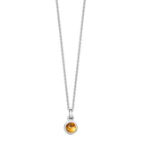 Sterling Silver Birthstone Necklace - hersey-and-son