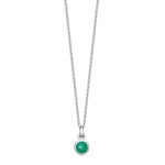 Sterling Silver Birthstone Necklace - hersey-and-son
