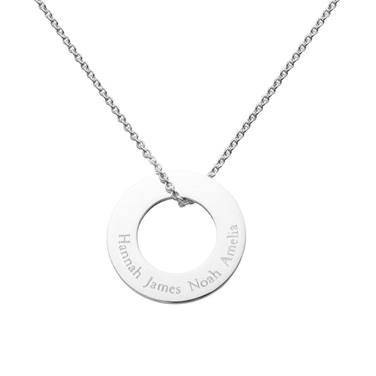 Sterling Silver Personalised Eternity Necklace