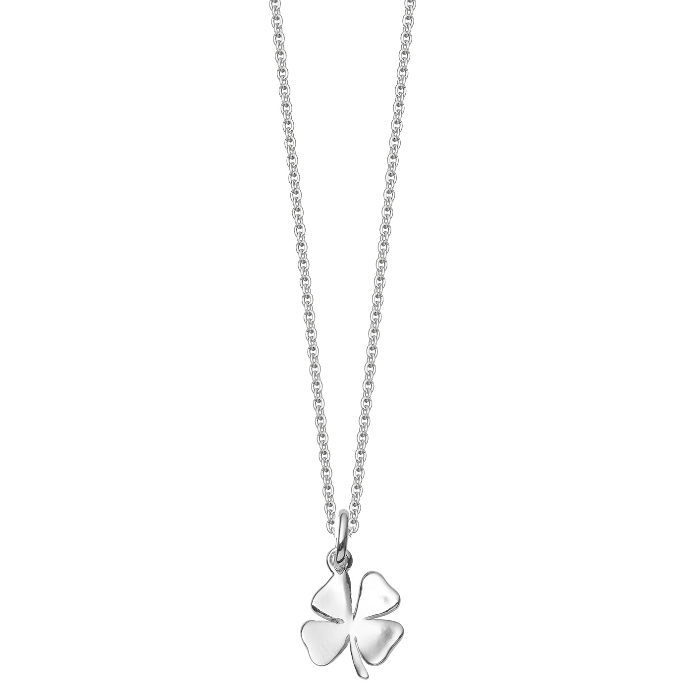 Sterling silver four leaf clover pendant