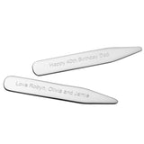 Engravable Silver Collar Stiffeners