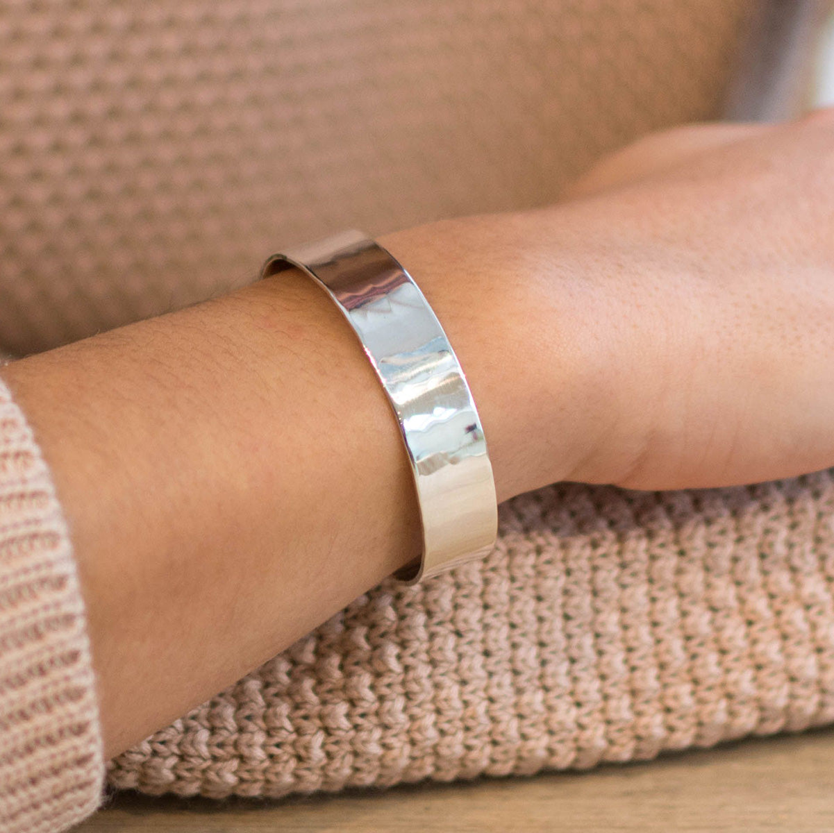 Sterling Silver Hammered Torque Bangle – Bijou Jewellery