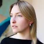 Hammered Half Hoop Earrings - hersey-and-son