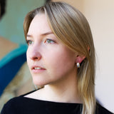 Hammered Half Hoop Earrings - hersey-and-son
