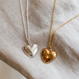 Deluxe Solid Silver Heart Necklace - hersey-and-son