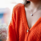 Deluxe Solid Silver Heart Necklace