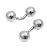 Sterling silver dumbbell cufflinks