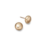 Gold Button Stud Earrings
