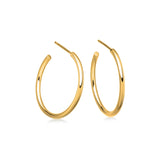 Gold Plated Silver Classic Open Hoops