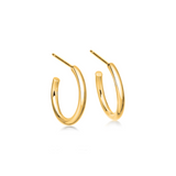 Gold Plated Silver Classic Open Hoops