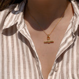 18ct Gold plated T-Bar Necklace
