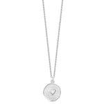 Sterling Silver Heart Disc Necklace - hersey-and-son