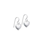 Sterling silver heart drop earrings