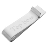 Engraved silver money clip