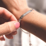 Ladies Silver Identity Bracelet
