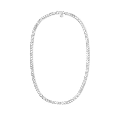 Sterling Silver Heavy Curb Chain Necklace