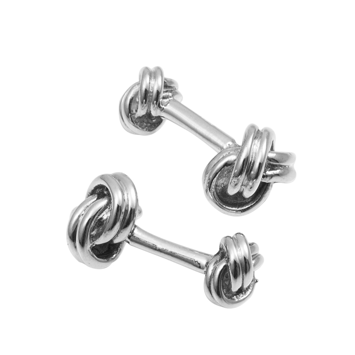 Sterling silver knot cufflinks