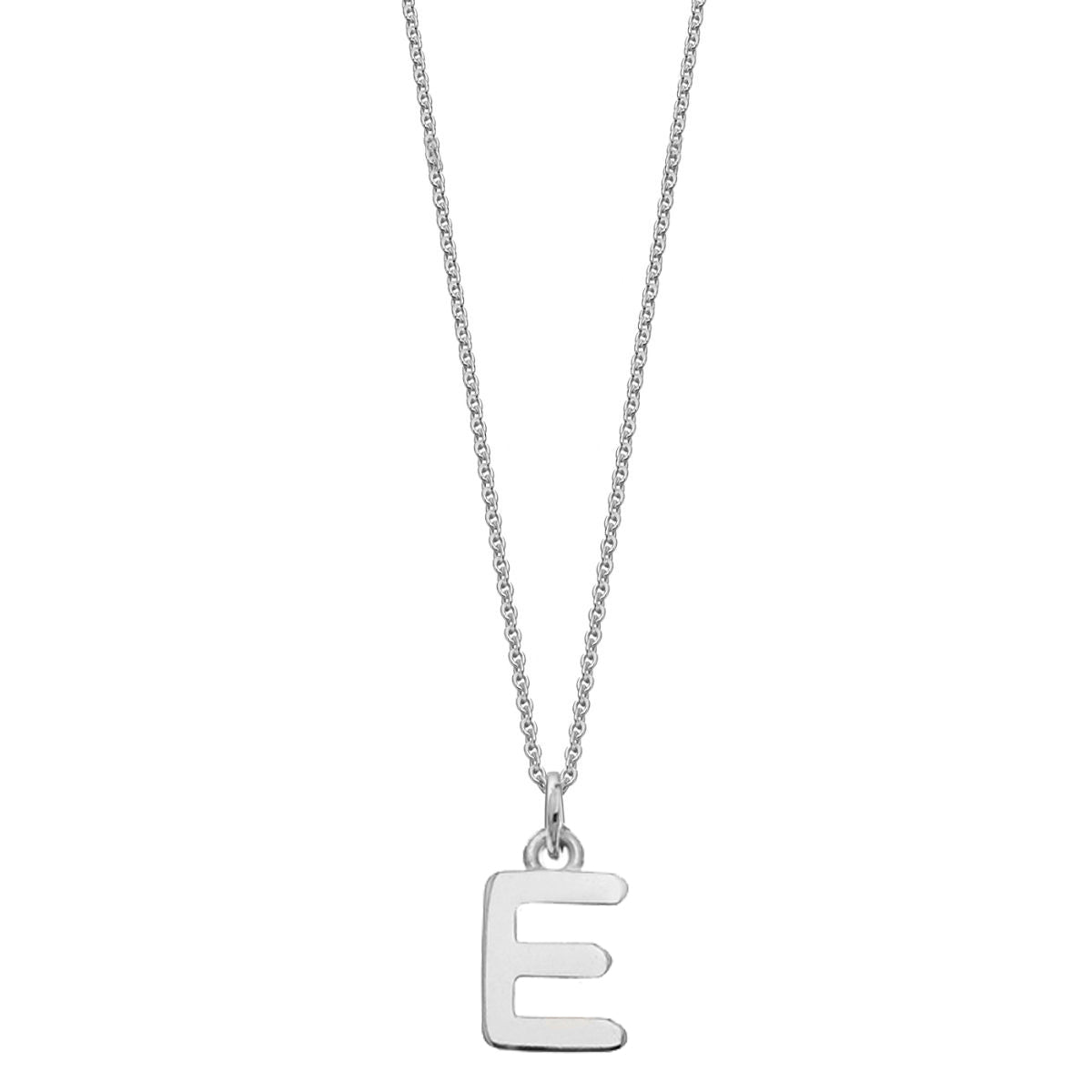 Sterling Silver Chunky Initial Necklace