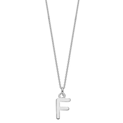 Sterling Silver Chunky Initial Necklace