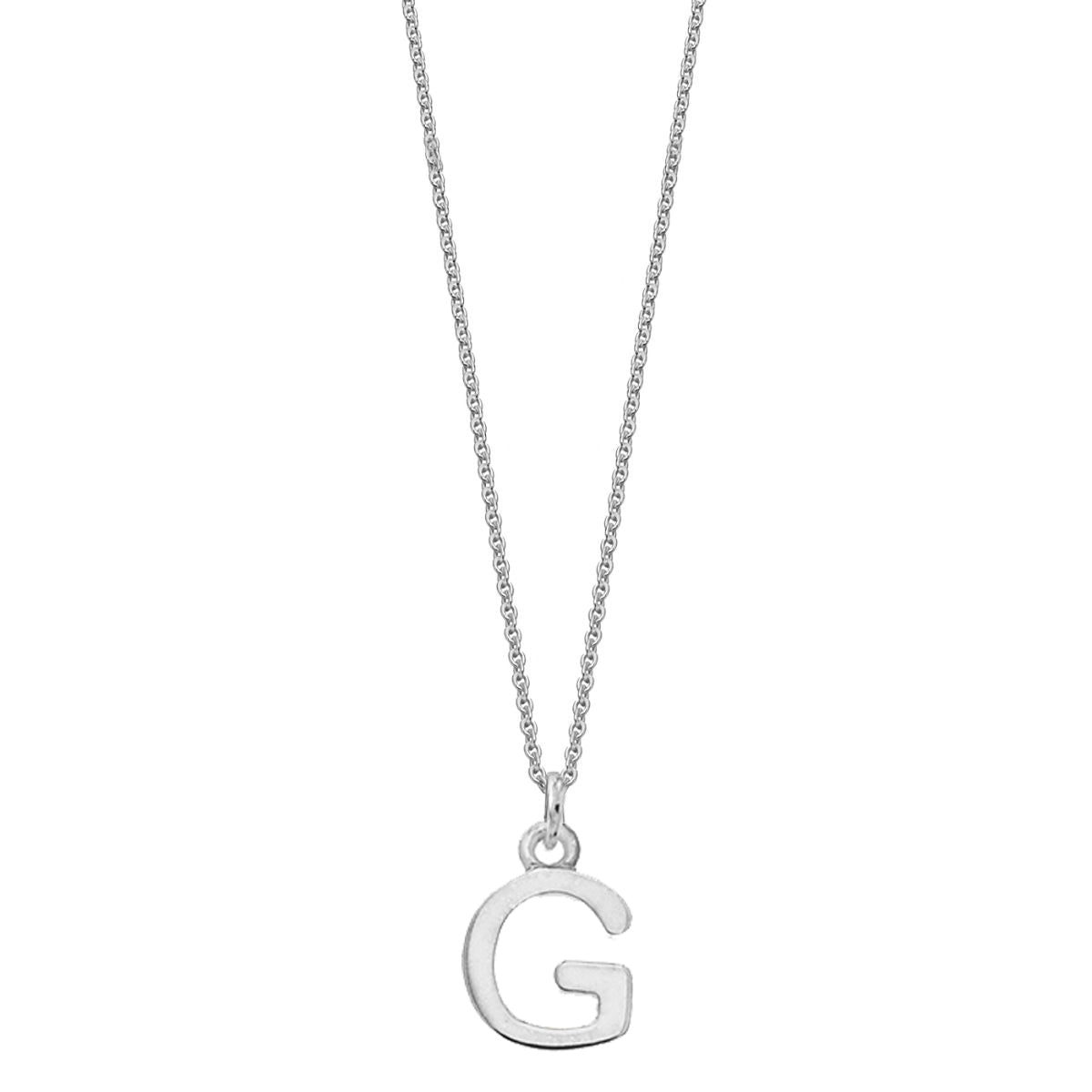 Sterling Silver Chunky Initial Necklace