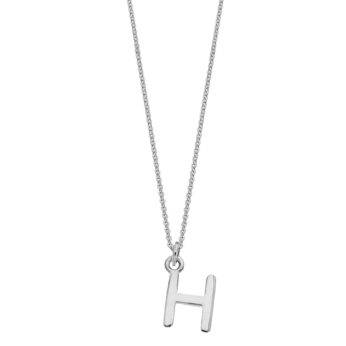 Sterling Silver Chunky Initial Necklace