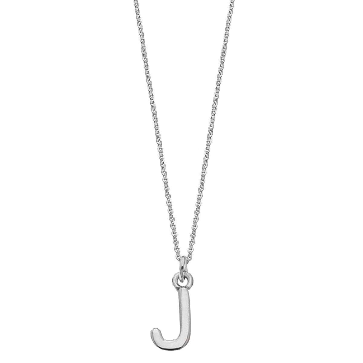 Sterling Silver Chunky Initial Necklace