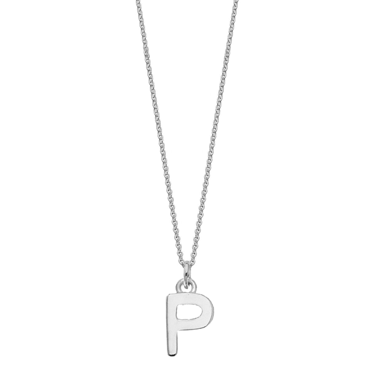 Sterling Silver Chunky Initial Necklace