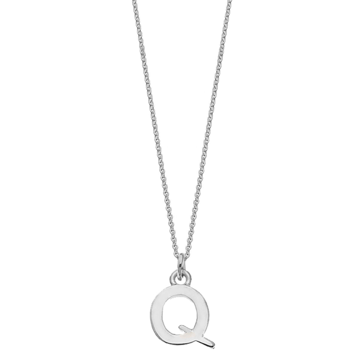 Sterling Silver Chunky Initial Necklace