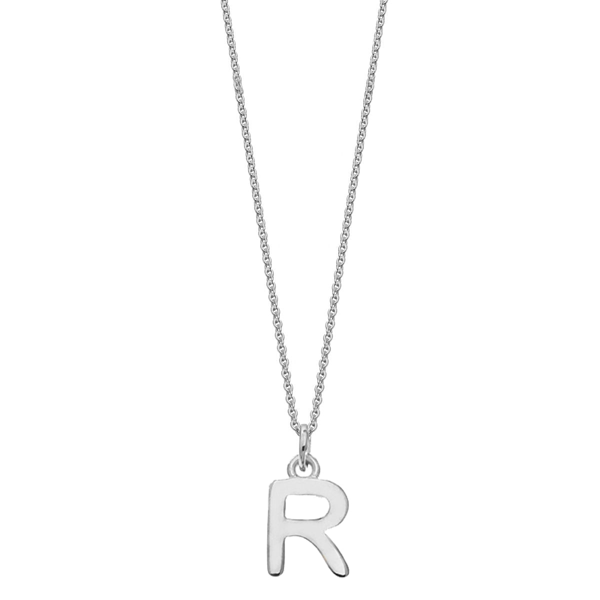 Sterling Silver Chunky Initial Necklace