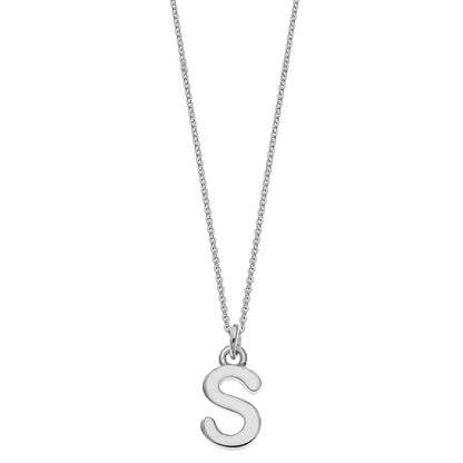 Sterling Silver Chunky Initial Necklace