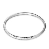 Silver Bangle No.2 - Hammered 6mm