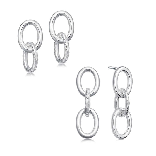 Sterling Silver Chain Link Earrings