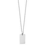 Small sterling silver dog tag