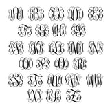 Sterling Silver Keyring - Oval Monogram