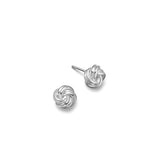 Sterling Silver Love Knot Stud Earrings