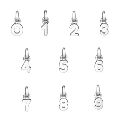 Silver Number Necklace