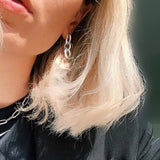 Sterling Silver Chain Link Earrings - hersey-and-son