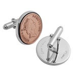 Sterling silver cufflinks with penny