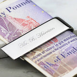 Personalised Sterling Silver Money Clip