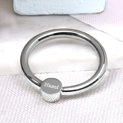 Silver  Baby Rattle & Teething Ring