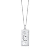 Silver St Christopher Rectangular Necklace