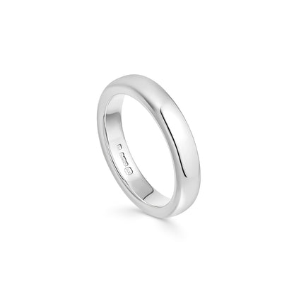 Deluxe Sterling Silver Court Ring - 4mm