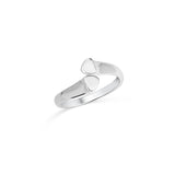 Silver Adjustable Double Heart Ring