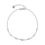 Sterling Silver Ankle Bracelet - Satellite Balls